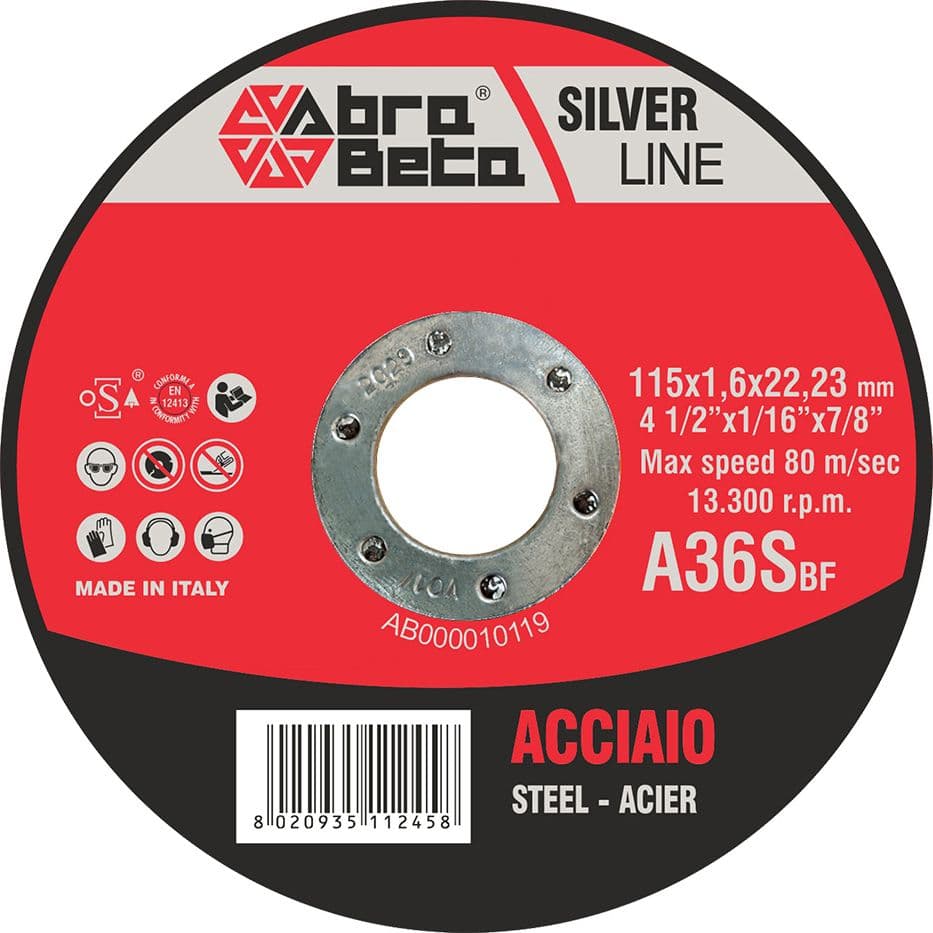 KIT MOLE ABRASIVE INOX/FERRO + SMERIGLIATRICE set 300 pz Ø 115 x 1,6 mm  + Beta '1956-115'  - ABRA BETA – Abrabeta