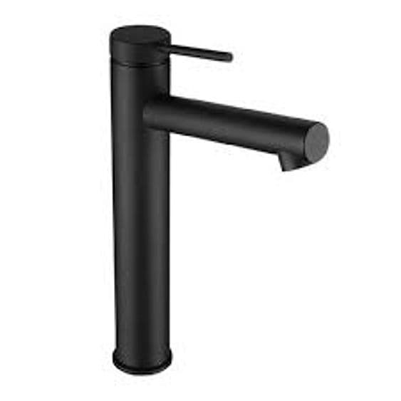 Rubinetto Miscelatore Monocomando Lavabo Alto Senza Scarico Argo Nero Opaco