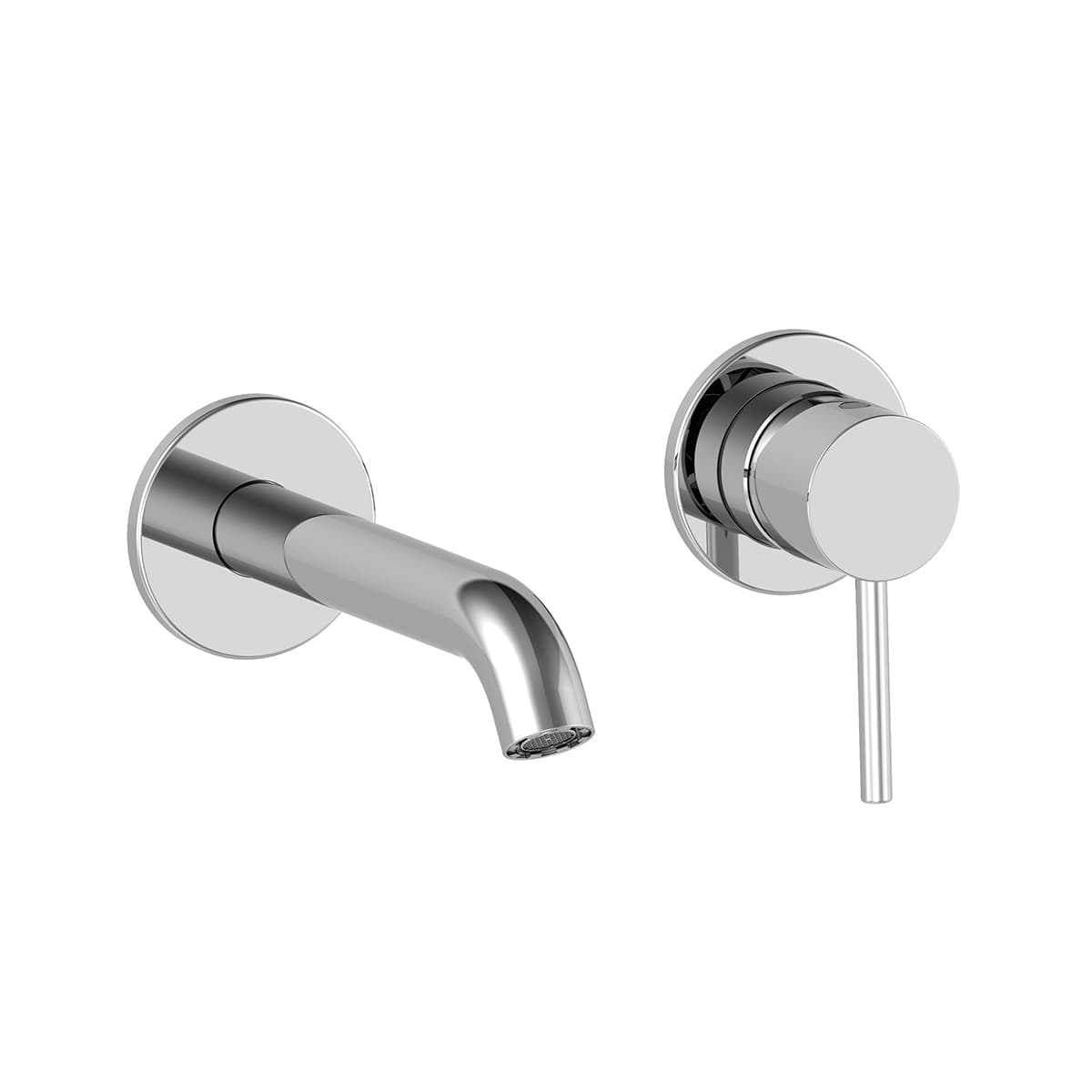 Rubinetto Miscelatore Lavabo a Muro Alba Argo Pvd Grigio - 2