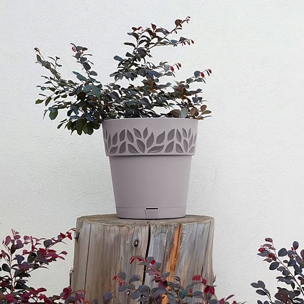 Vaso Tondo x H.15 Greige Stefanplast Cloe Grigio Quarzo Ø 15 - 2
