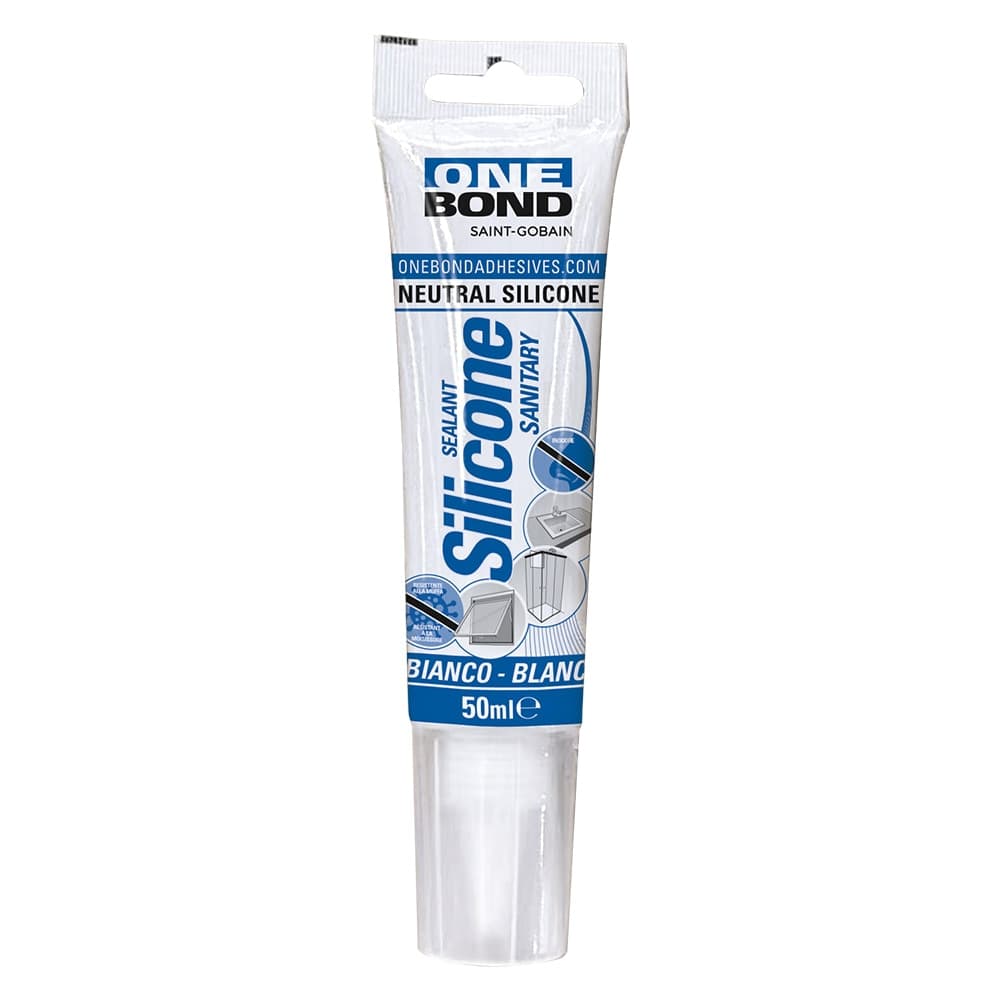 SILICONE NEUTRO 'SANITARY' tubetto - ml 50 bianco  - ONEBOND