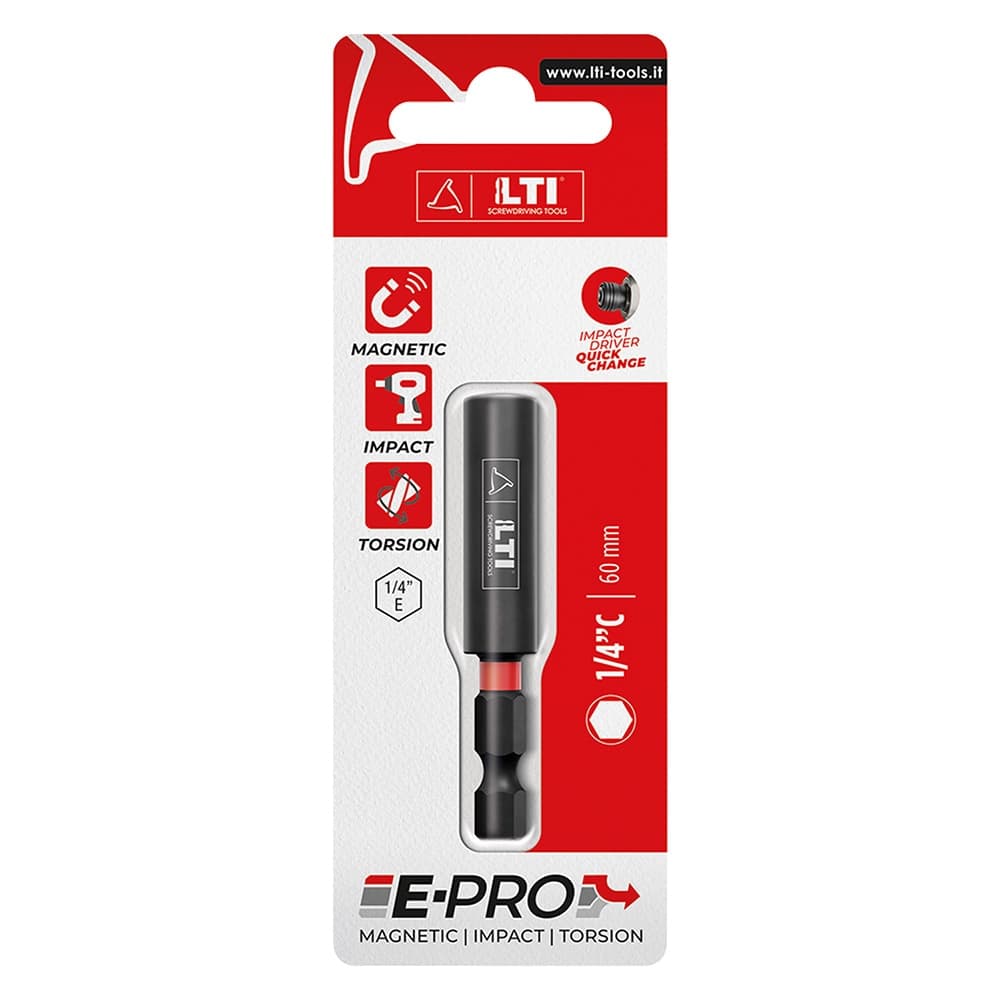 PORTAINSERTI MAGNETICO 'E-PRO' lunghezza mm  60 - cf.1 pz  - LTI