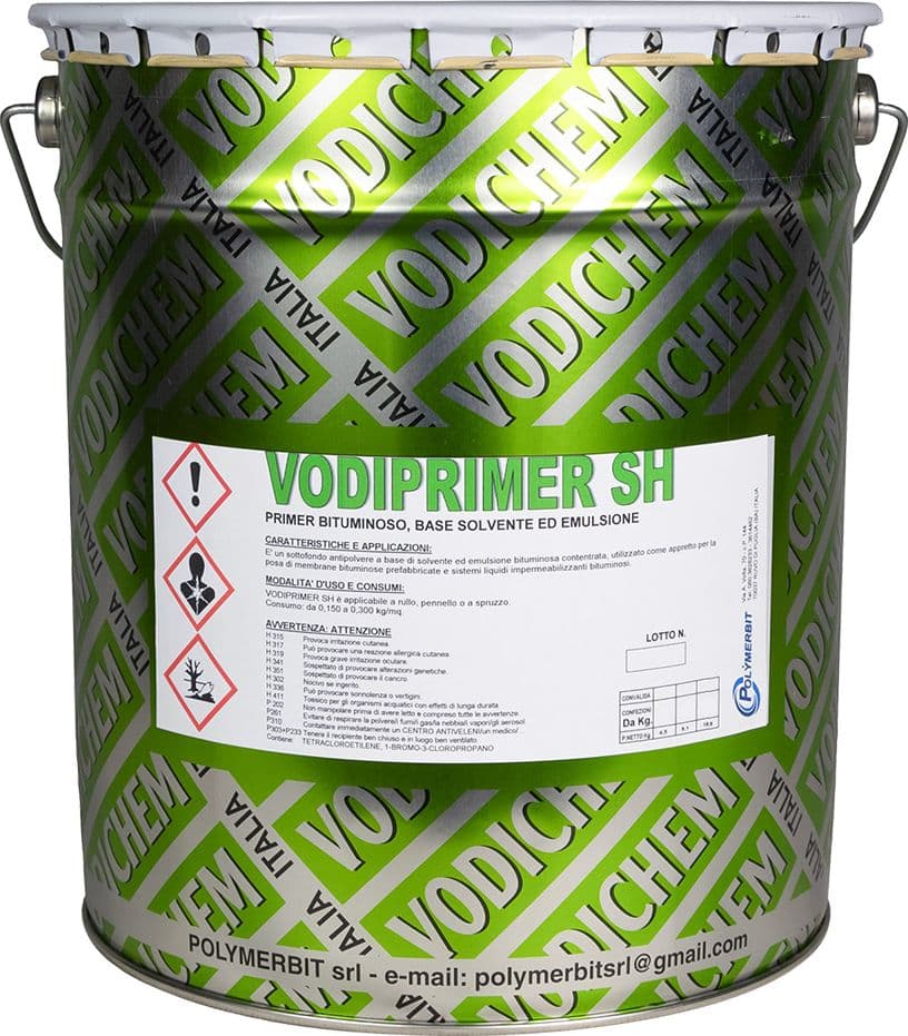 PRIMER BITUMINOSO A SOLVENTE 'VODIPRIMER SH'  Kg. 18  - VODICHEM