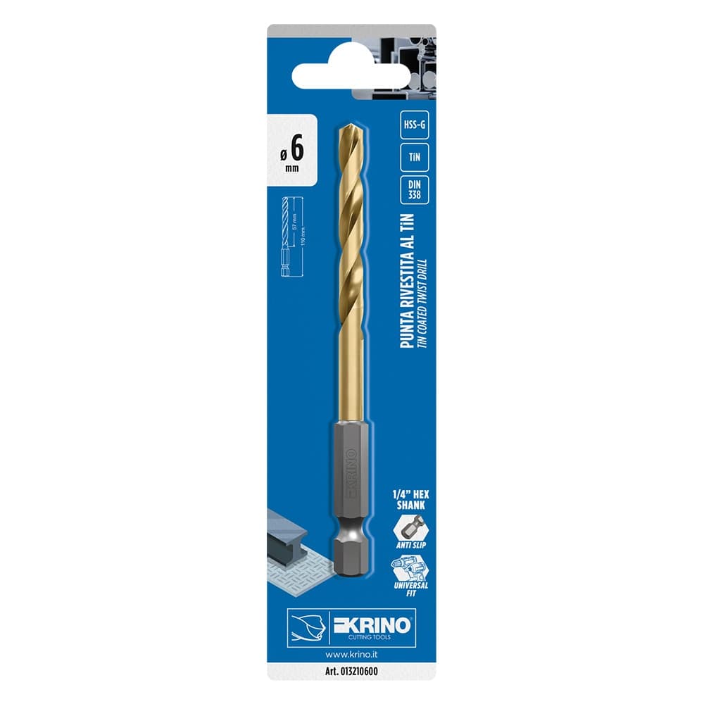 PUNTA RETTIFICATA RIVESTITA AL TITANIO Ø 6 x L.110 mm - cf. da 1 pezzo  - KRINO