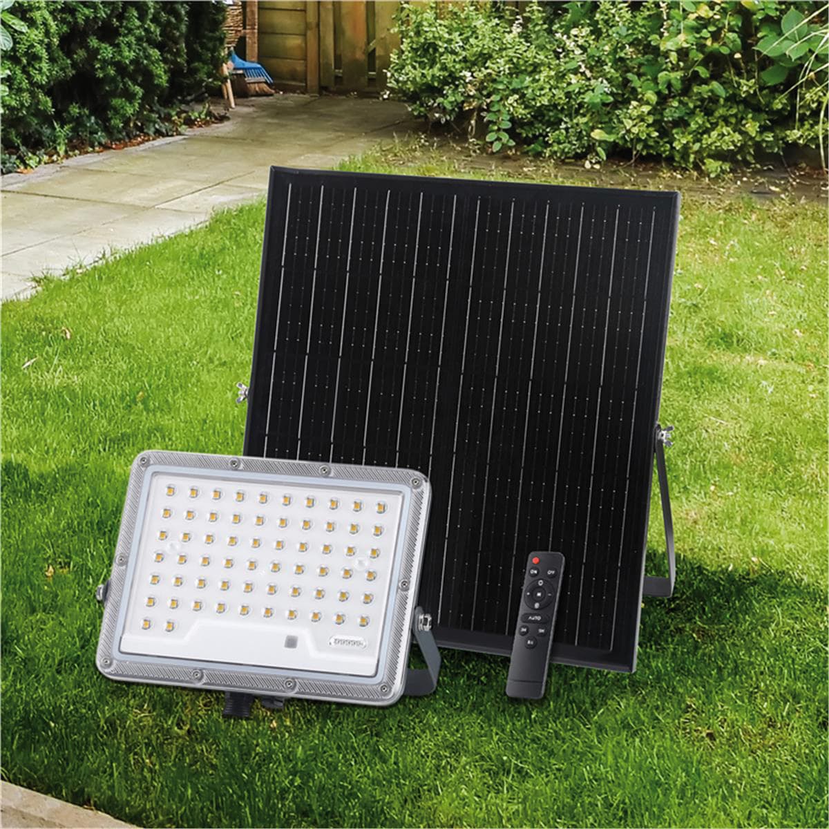 Proiettore Solare con Sensore Crepuscolare 87 LED 12 W 1800 Lumen Luce - 2