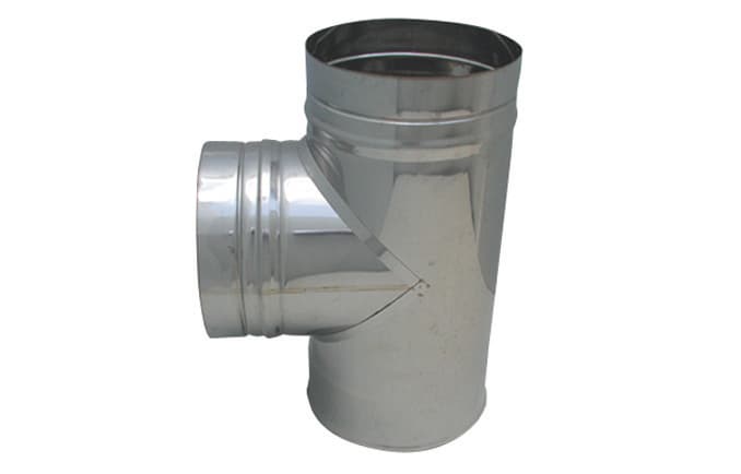 Tee in Acciaio 316L a 90° per Canne Fumarie Ø 100 - 2
