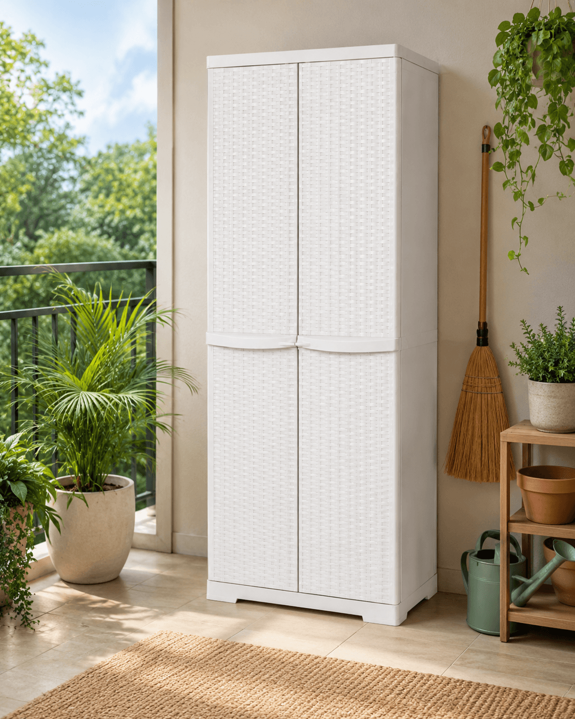 Mobiletto in Polipropilene 4 Ripiani Triop L Cm 65 x P Cm 45 Bianco - 2