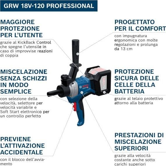 Agitatore Grw 18 V 160 senza Batteria Bosch - 2