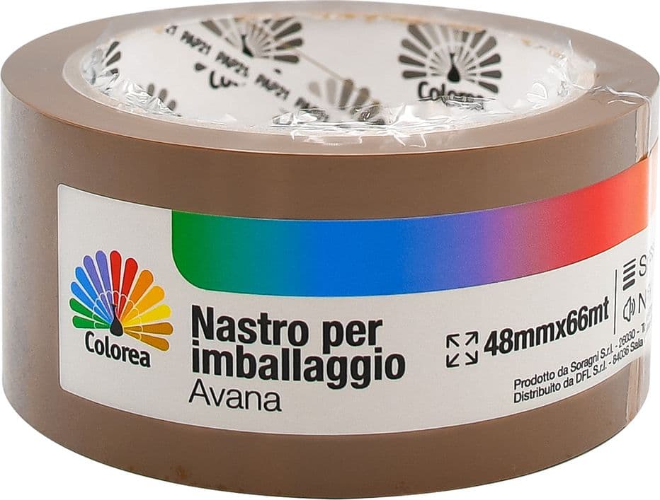 NASTRO PER IMBALLAGGIO mm 48 x 66 mt. - avana- 36 pezzi  - COLOREA