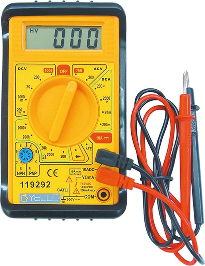 TESTER DIGITALE 'M83' misura corrente CC max 10A  - HIT - 2