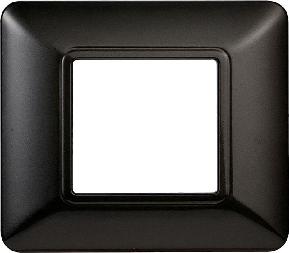 PLACCA PER INTERRUTTORE 2 posti - acciaio scuro - serie 'SOLAR'  - ETTROIT