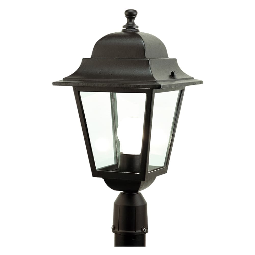 Lanterna Testa Palo Quadrata 100 w Nero i Luce By Sovil 41 x 21 x 6 cm