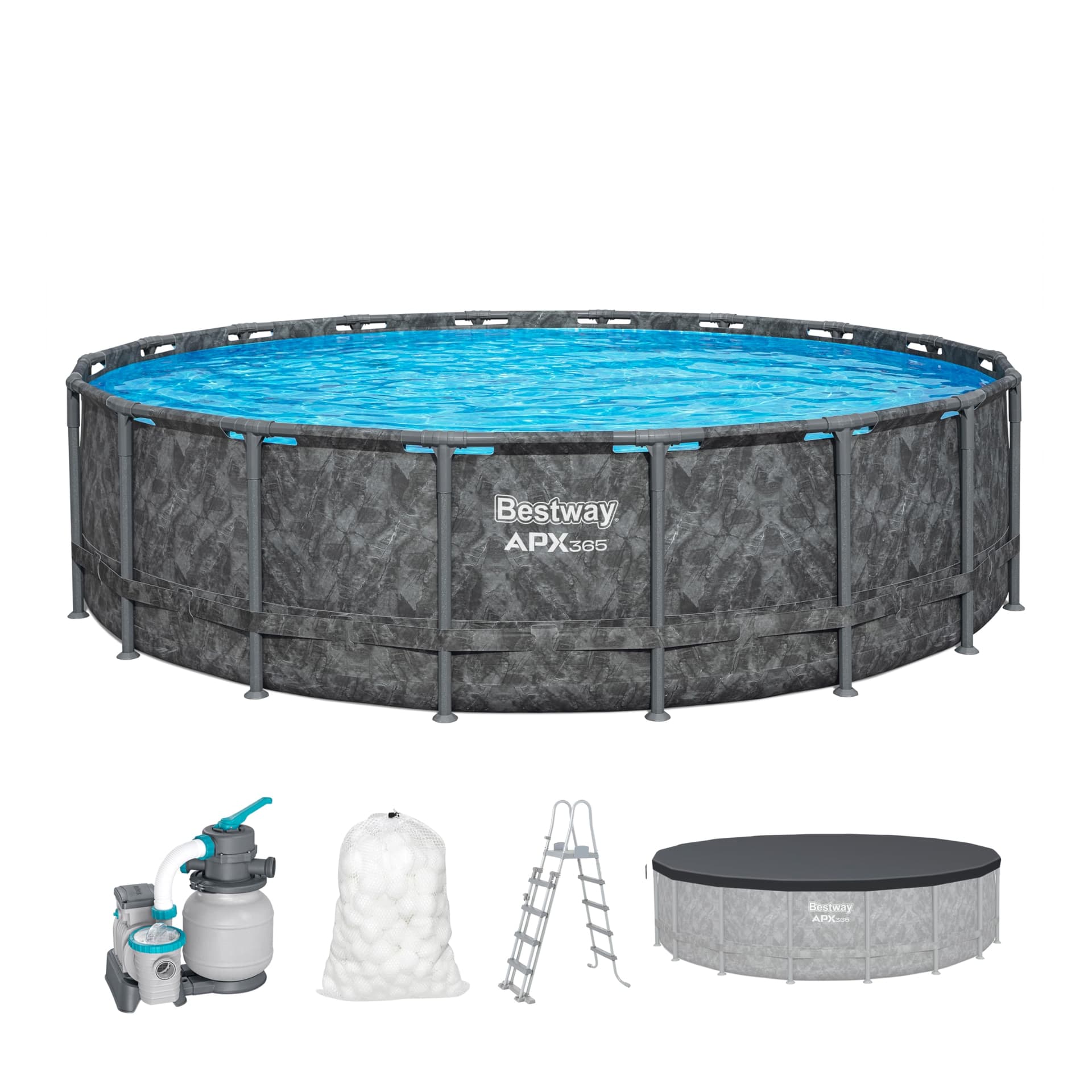Piscina Apx 365 561KC Bestway Filtro a Sabbia Lt H 6.056 H 549 cm 132 cm