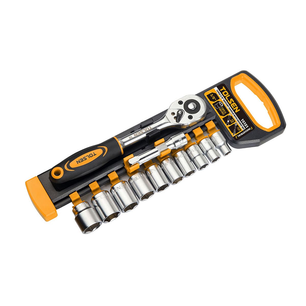 Set 12PZ Cricchetto Reversibile con Bussole da ? Tolse 8 a 19 mm - 2