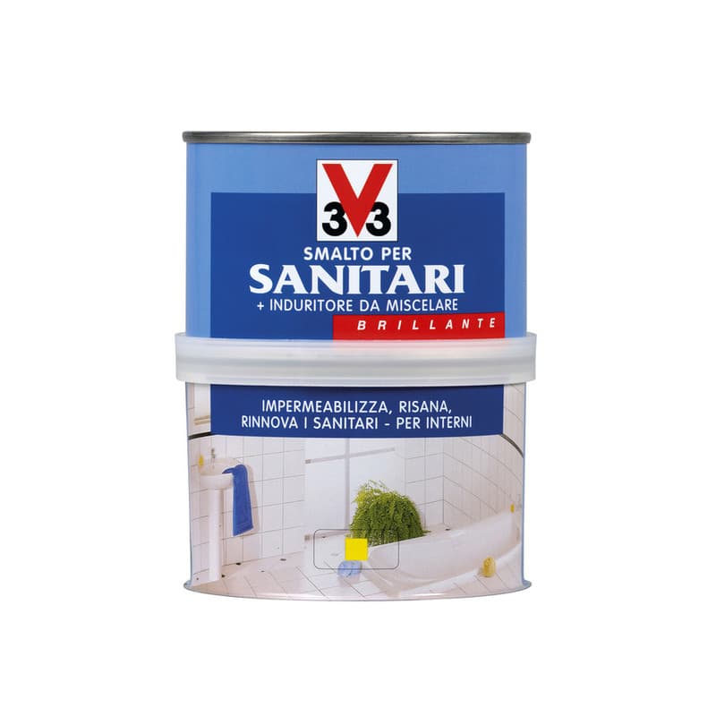 V33 SMALTO P/SANITARI BICOMPON. BIANCO 0,5L X 2PZ- V33- 1,0 pz