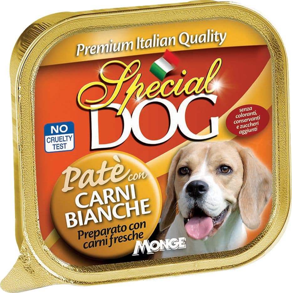 Alimento per Cani Carni Monge Pate Special Dog Bianche 24 Pezzi 150 gr