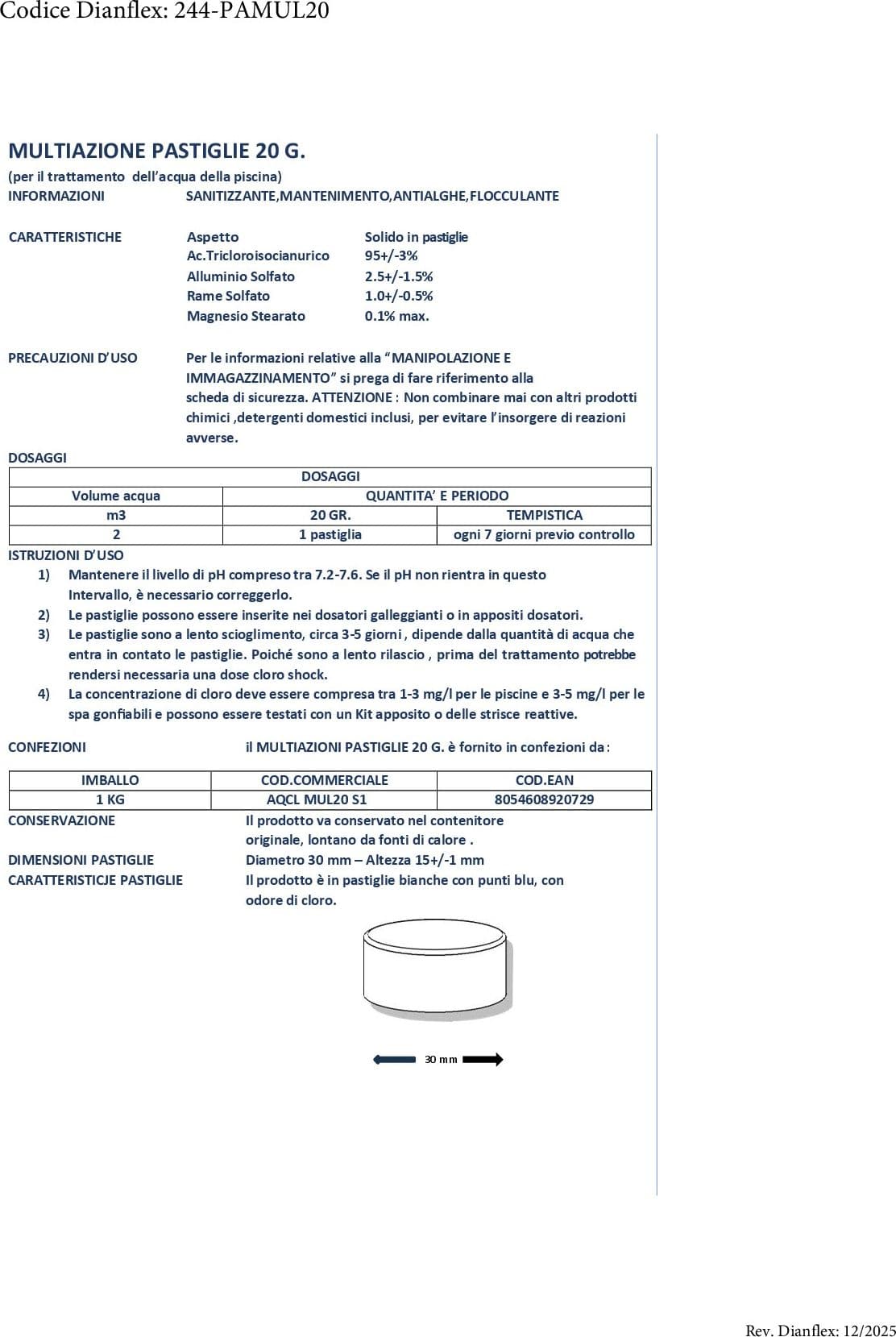 Multiazione 20 Gr Aquac 1 Kg - 2