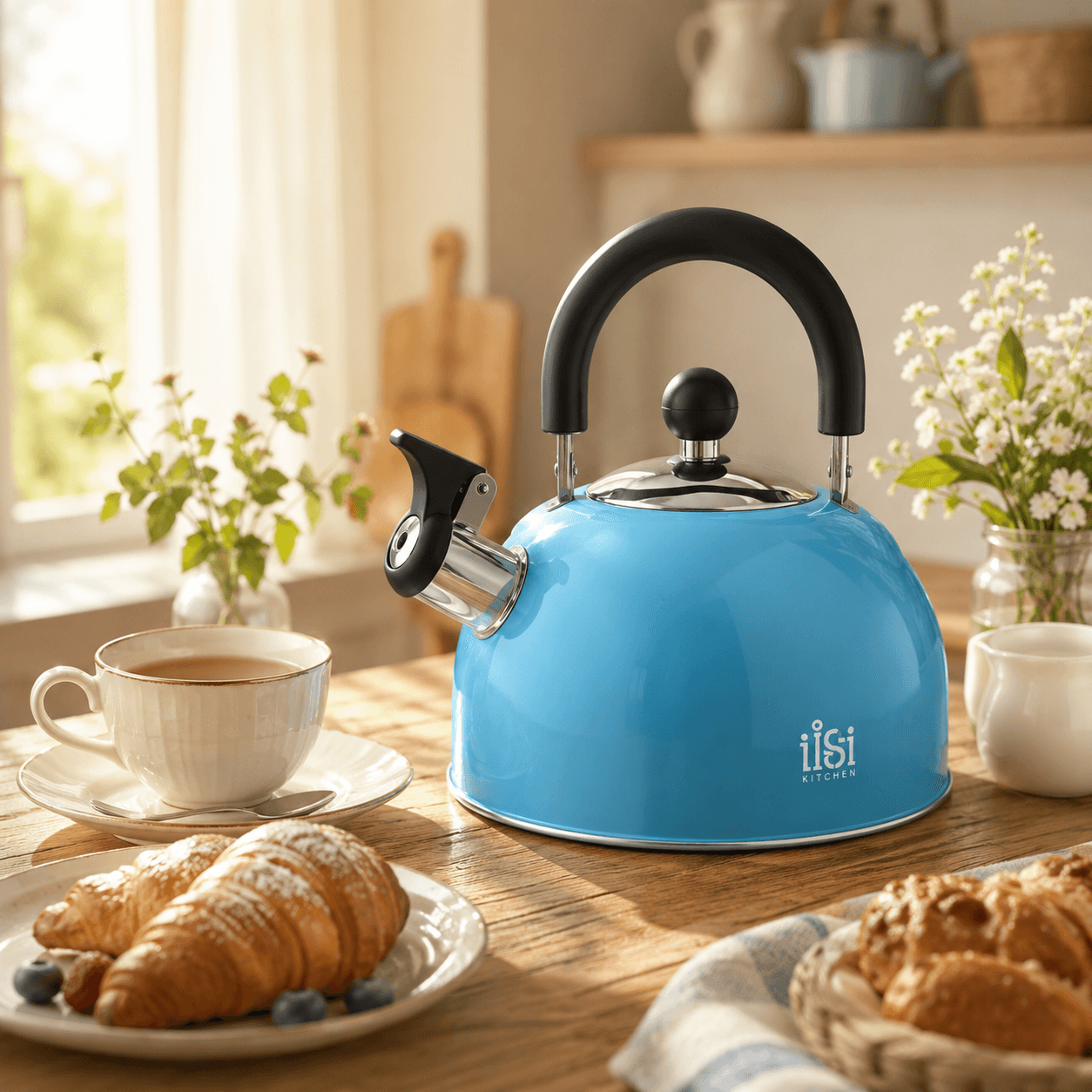 Bollitore Inox Fischio Xtra Acciaio Inox Azzurro 1,5 Litri - 3