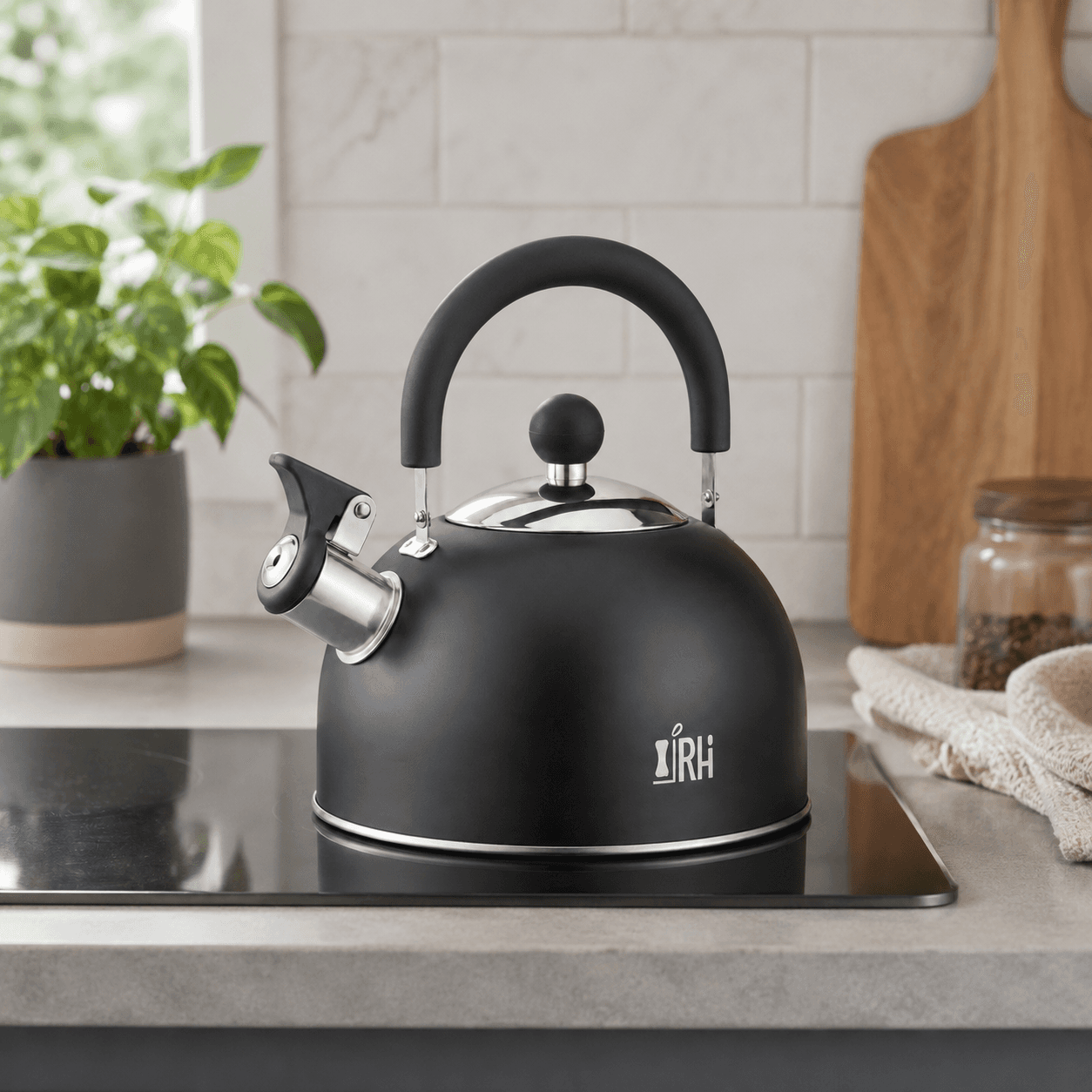 Bollitore Inox Fischio Xtra Acciaio Inox Nero Opaco 1,5 Litri - 2