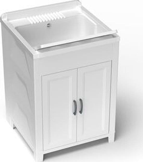 Kit Lavatoio Resina Antiacido 60 x 60 cm Bianco Mongardi