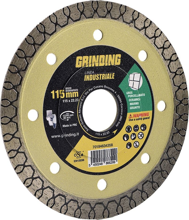 DISCO DIAMANTATO 'LINEA INDUSTRIALE' Ø 115 x 1,2 x F.22,23 - 'thin gres'  - GRINDING