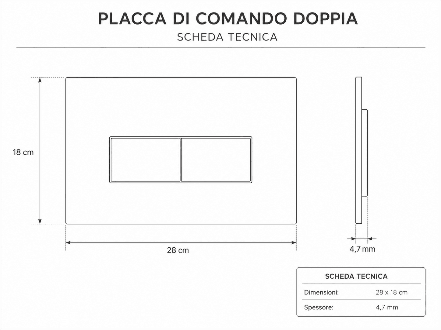 Placca per Cassetta Incasso Pucci Eco Linea 2024 Bianco Opaco - 2