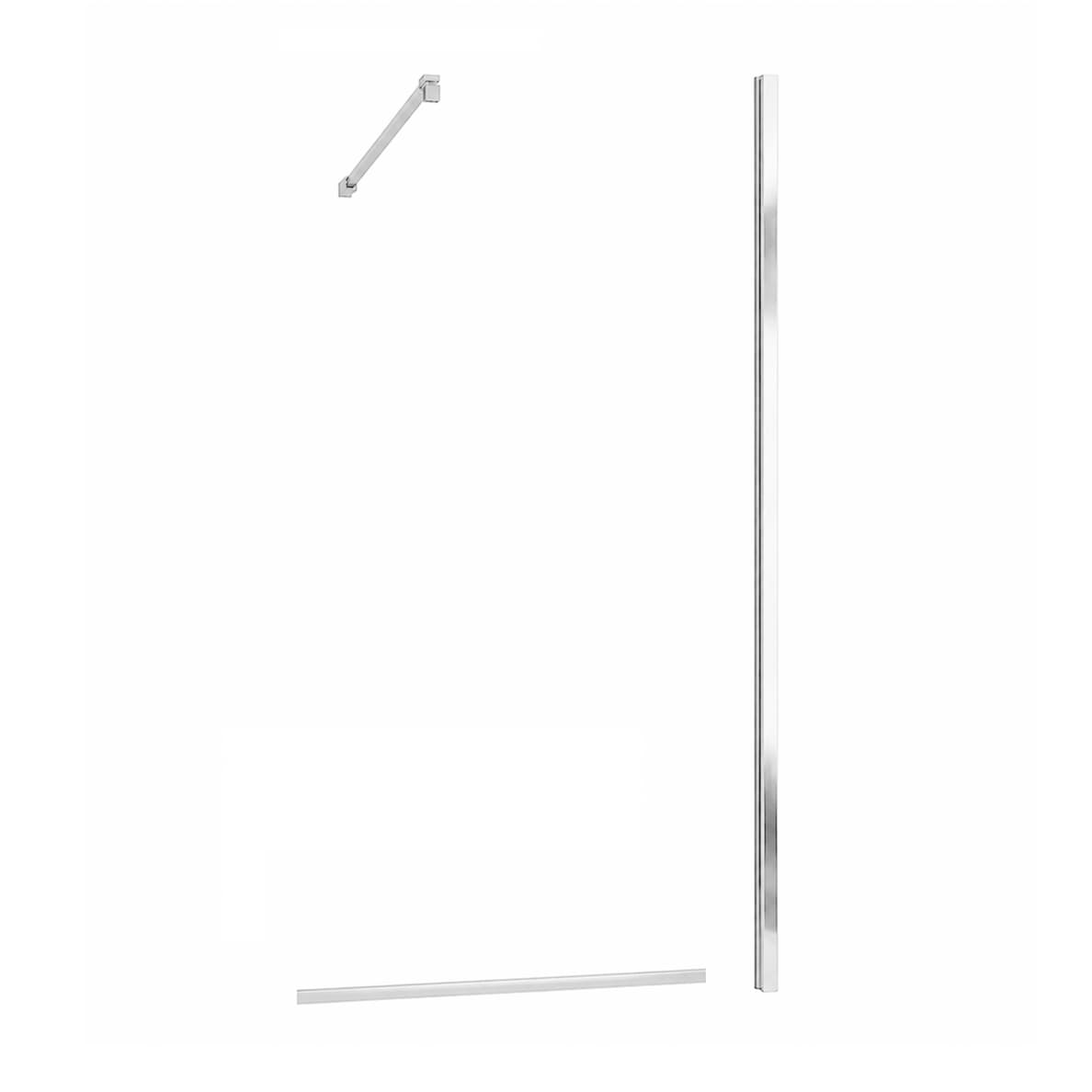 Kit Componenti Majestic per Walk in Dh Alluminio Argento Lucido - 2