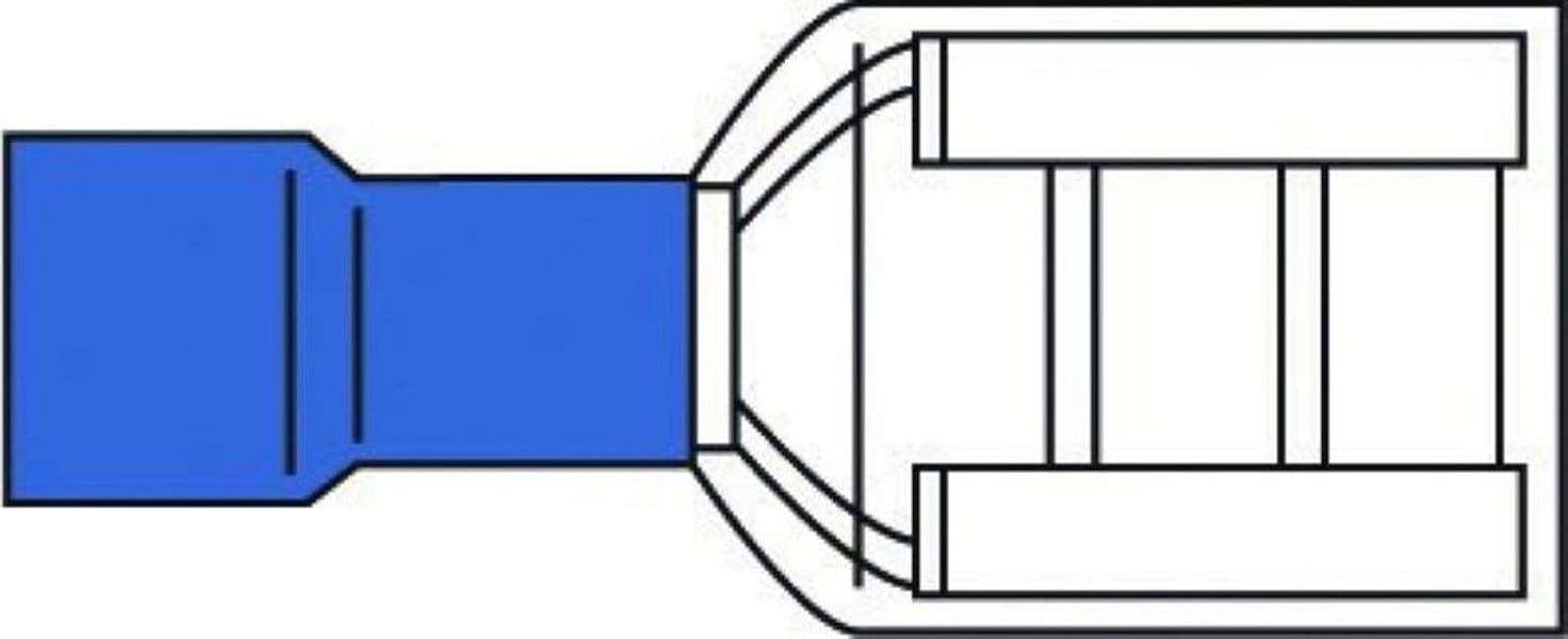 Terminale Piatto Femmina a Stringere 6,3 mm 10 Pezzi 7406507 – Electraline