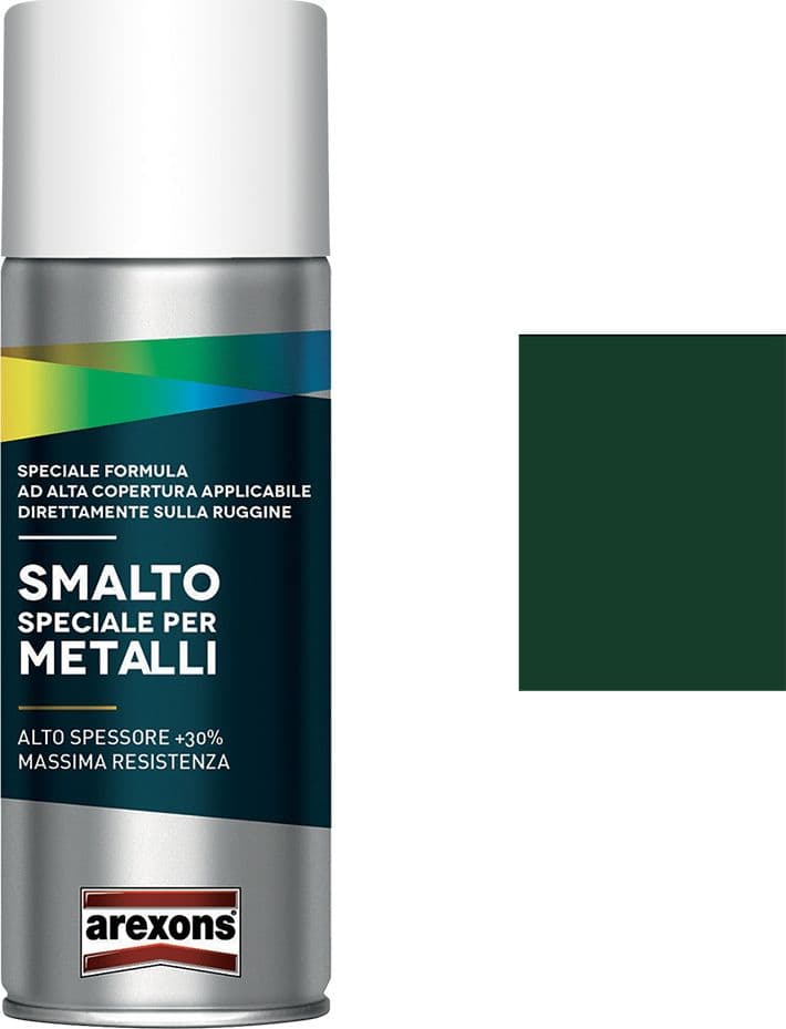 Smalto Spray Speciale Metalli Arexons Verde Muschio Brillante 400 ml
