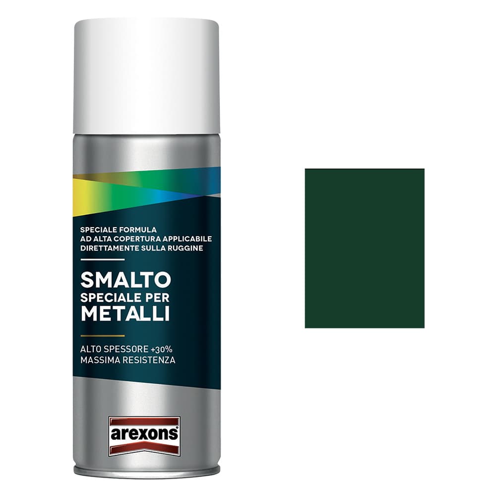 Smalto Spray Speciale Metalli Arexons Verde Muschio Brillante 400 ml