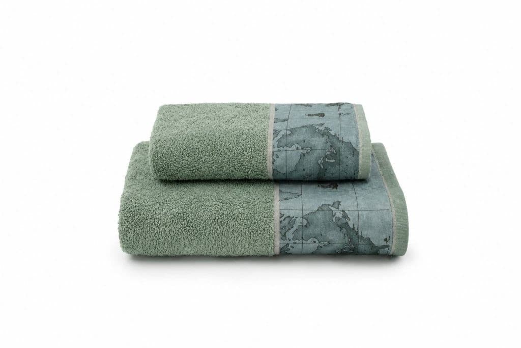 Asciugamani Geo Tartan Green ! Alviero Martini Geo Tartan – Spugna di Puro Cotone Viso + Bidet