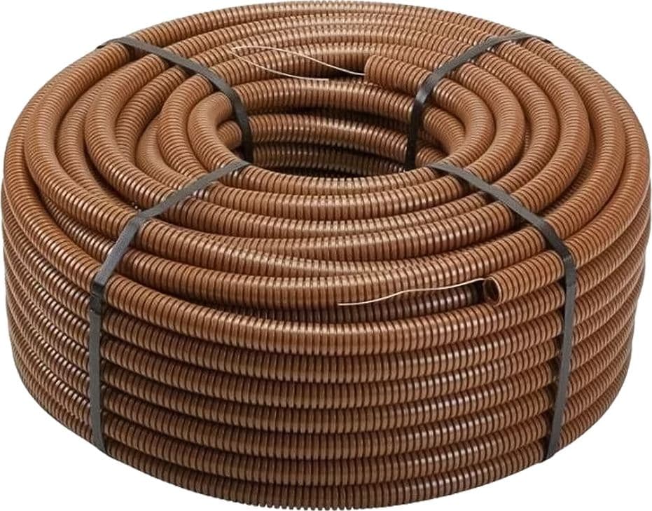 Tubo Corrugato Pieghevole Senza Tirafilo 100 Marrone Ø 20 mt – Bricogo
