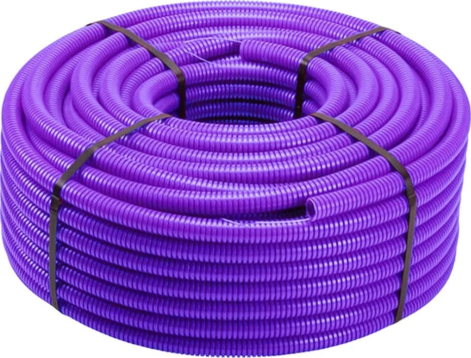 Tubo Corrugato Pieghevole Senza Tirafilo 100 Viola Ø 20 mt