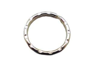Anello Portachiave Goffrato Acciaio Nichelato Ø 25 mm CONF.PZ.2 5 Blister