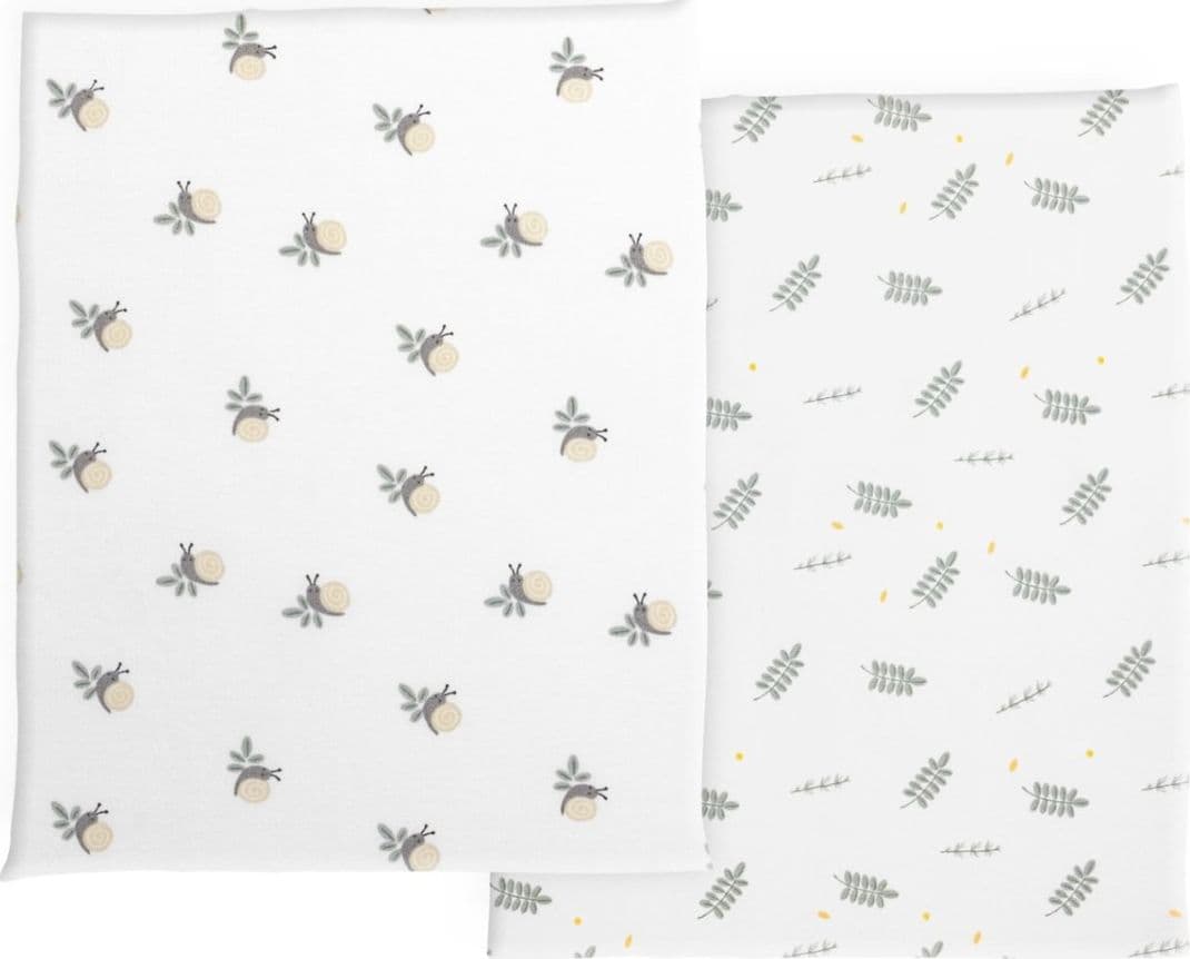 Set Lenzuola con Angoli in Bambù Chicco per Next2Me Forever 2 pz - Greenery - 2