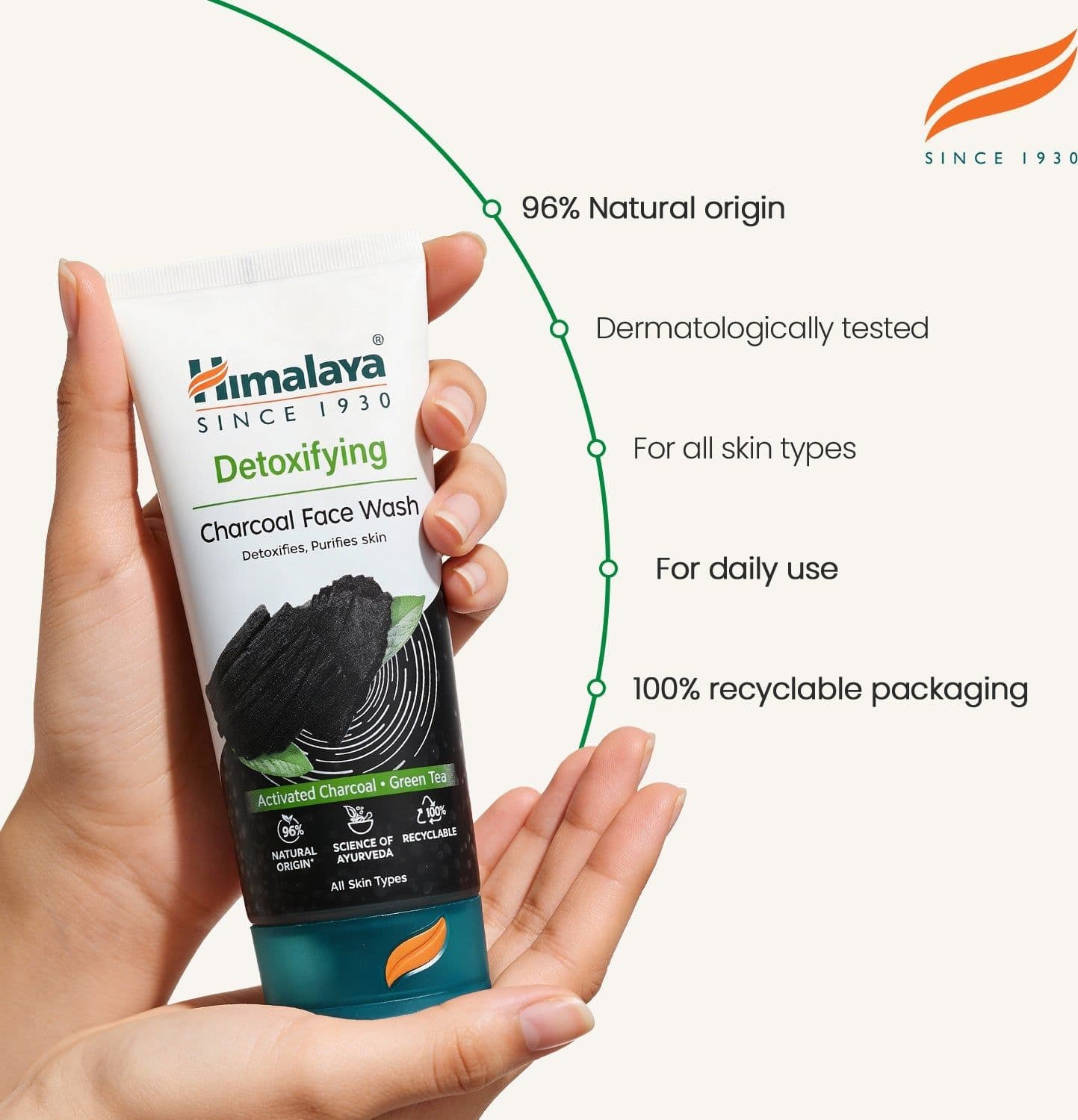 Himalaya Detergente Viso Detox al Carbone Attivo e Tè Verde – 150ml - 3