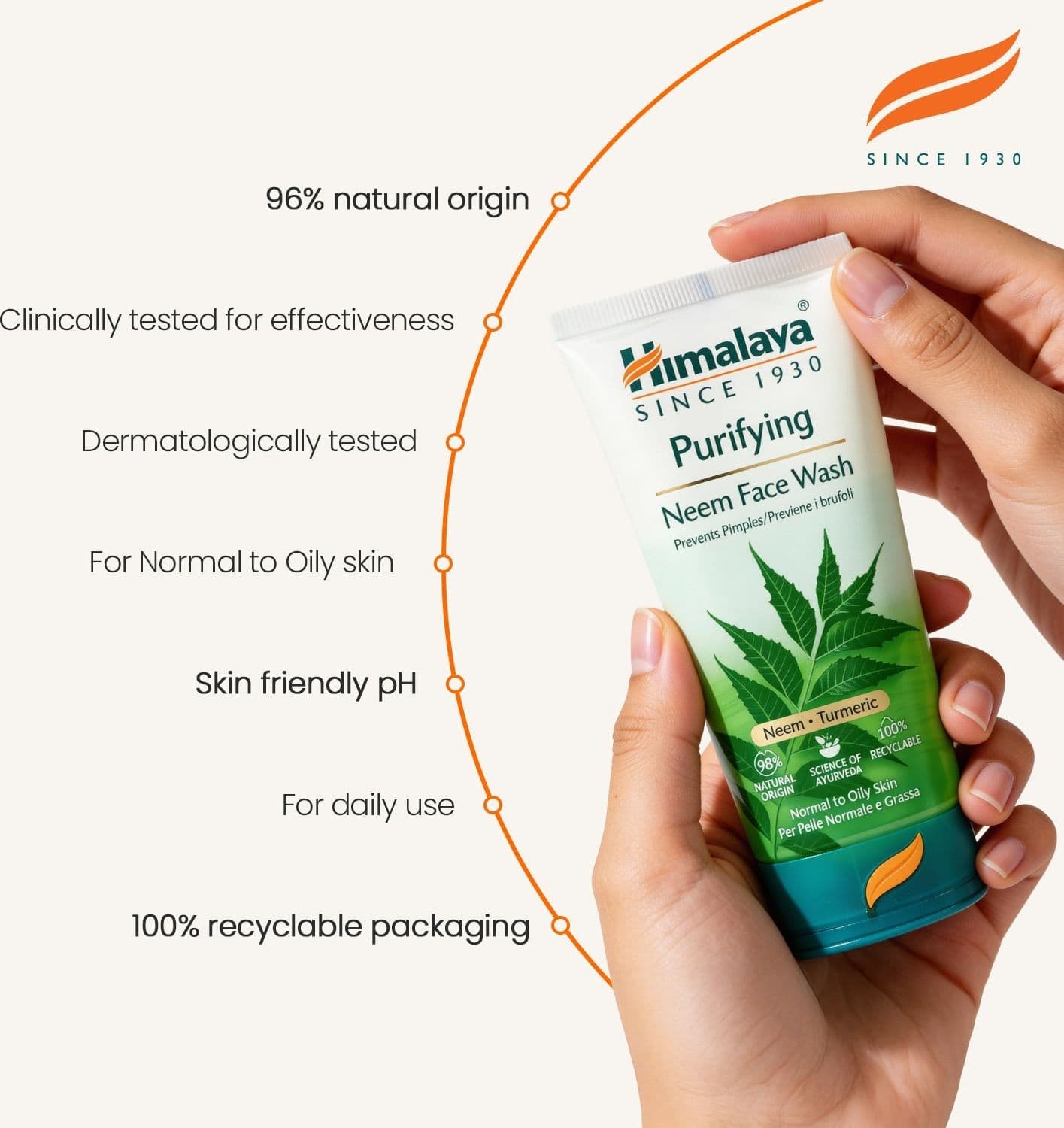 Himalaya Detergente Viso al Neem Purificante – Gel Senza Sapone 150ml - 3