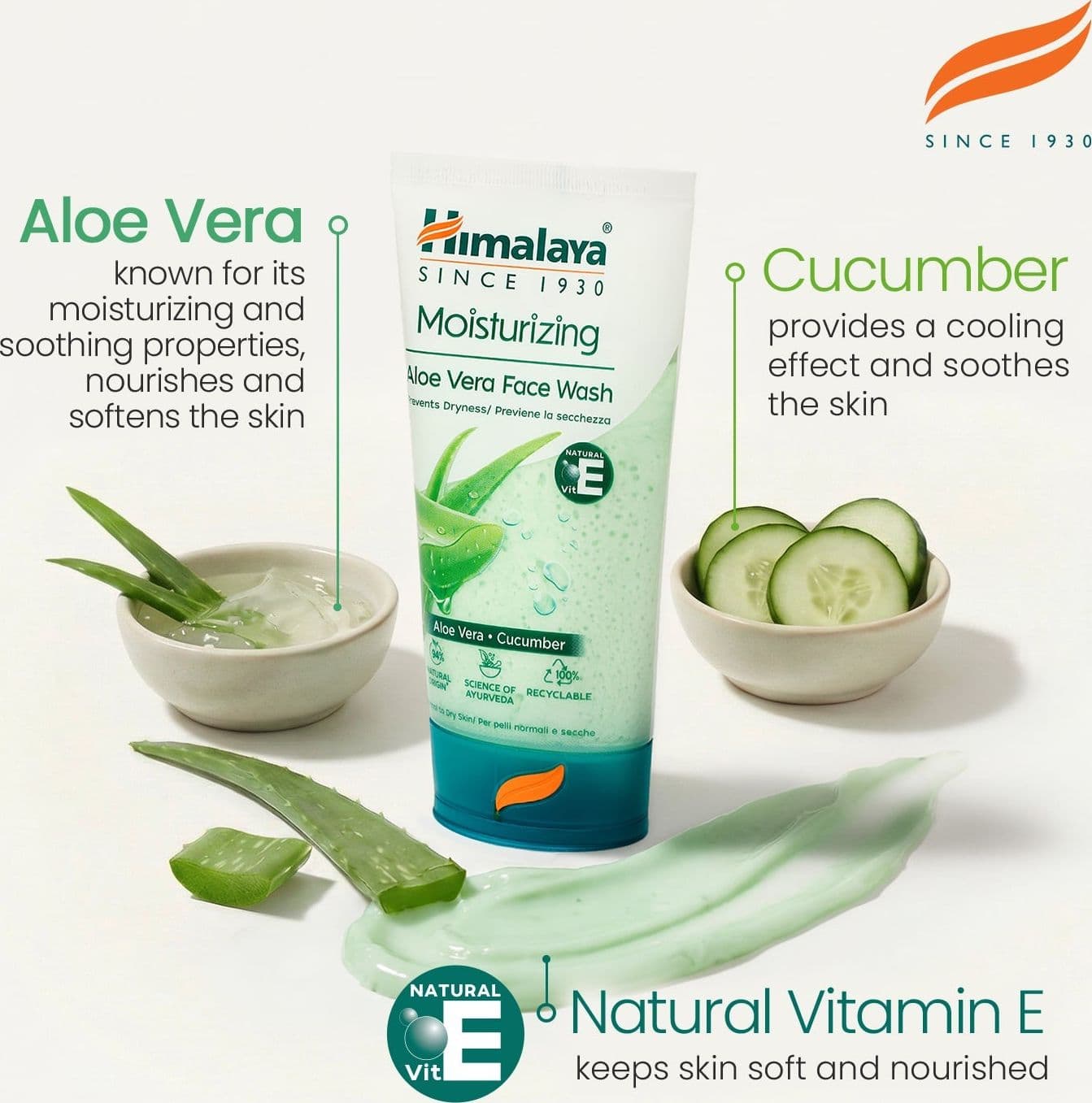 Himalaya Detergente Viso Idratante all’Aloe Vera e Cetriolo – 150ml - 3