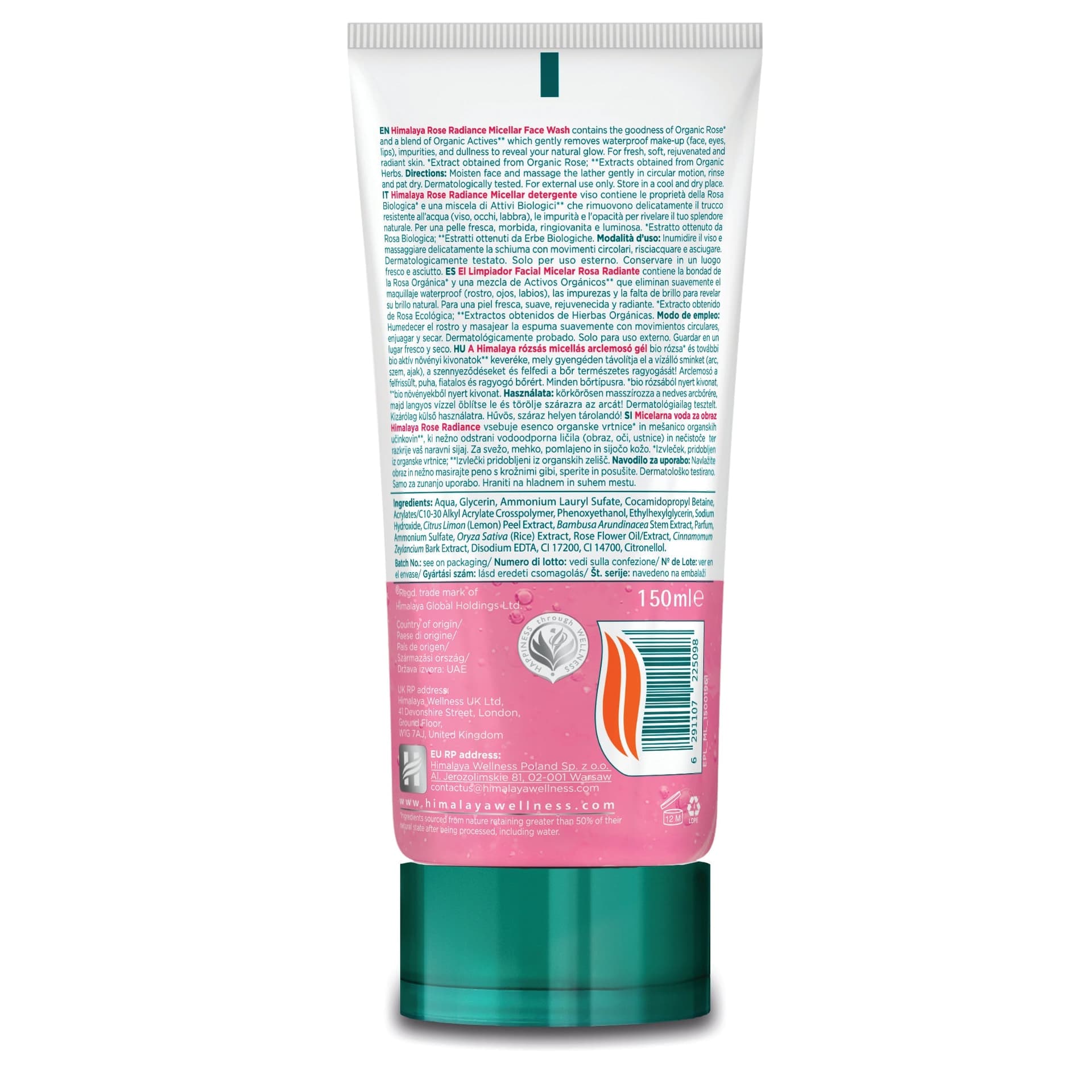 Himalaya Detergente Viso Micellare alla Rosa Biologica – Radiosità e Morbidezza 150ml - 2