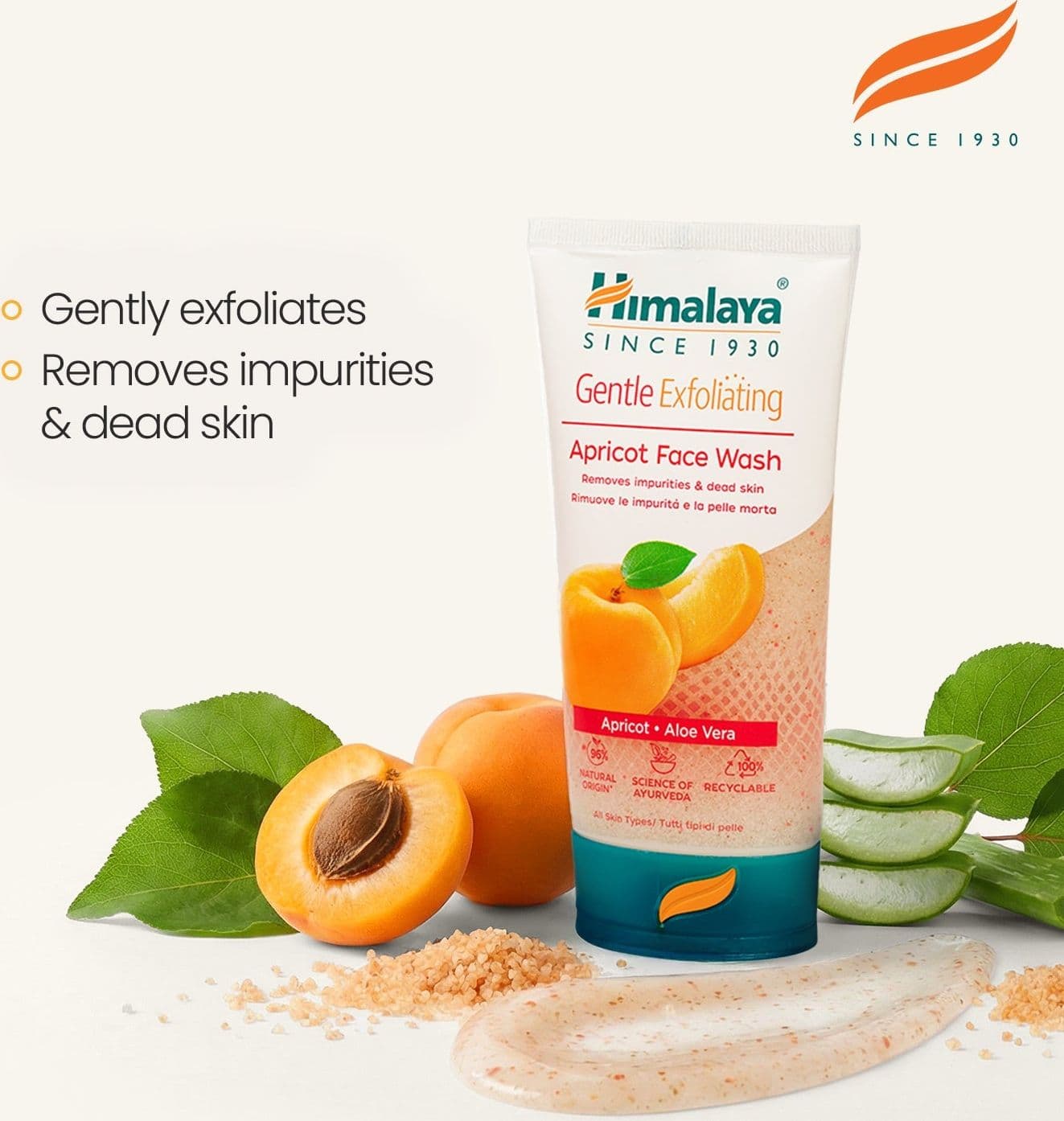 Himalaya Detergente Viso Esfoliante Delicato all’Albicocca – 150ml - 3
