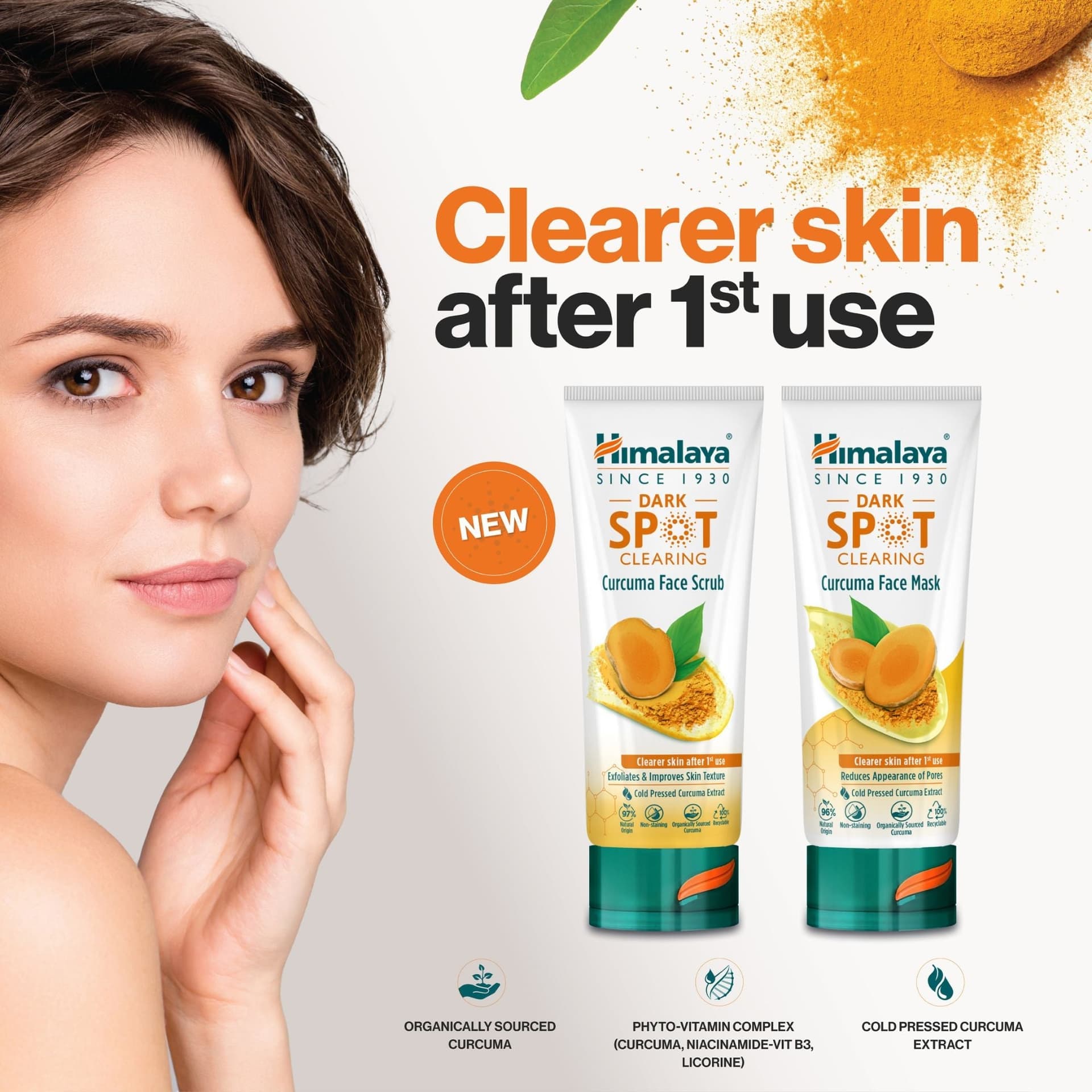 Himalaya Maschera Viso alla Curcuma – Schiarente Macchie Scure - 4