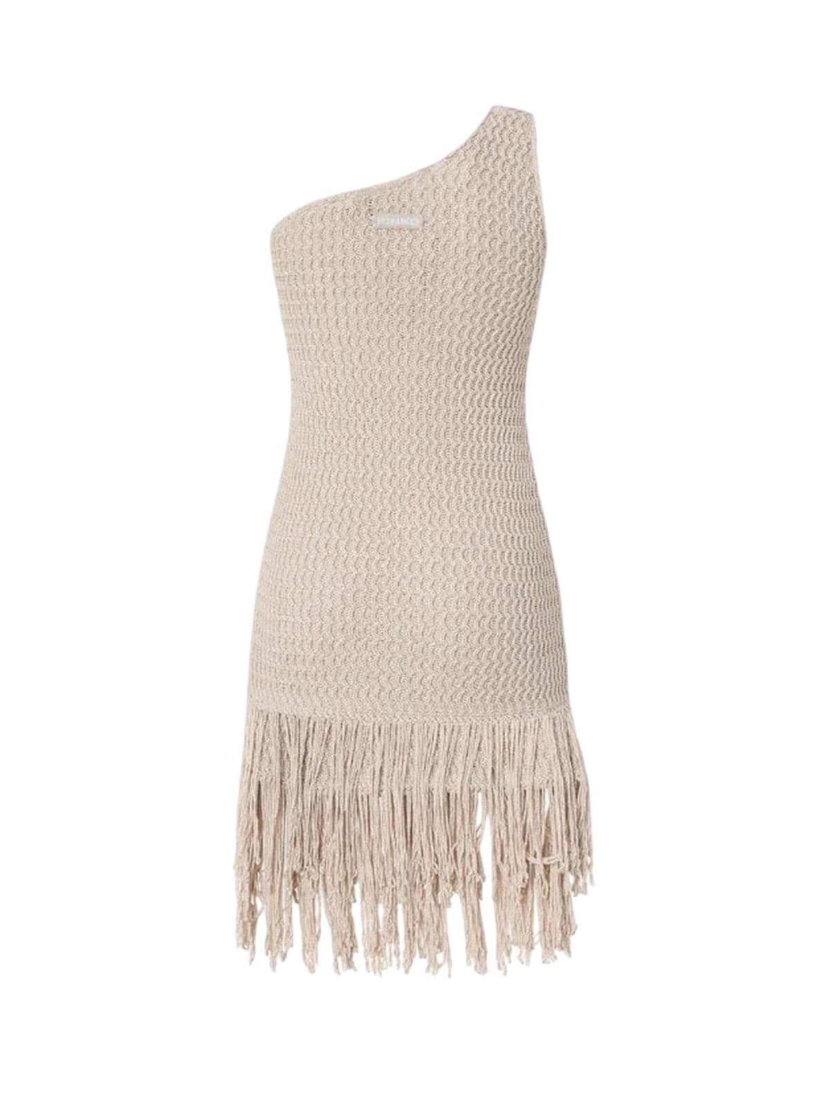 Pinko vestiti casual donna pinko - juniperos abito openwork - grigio - 2