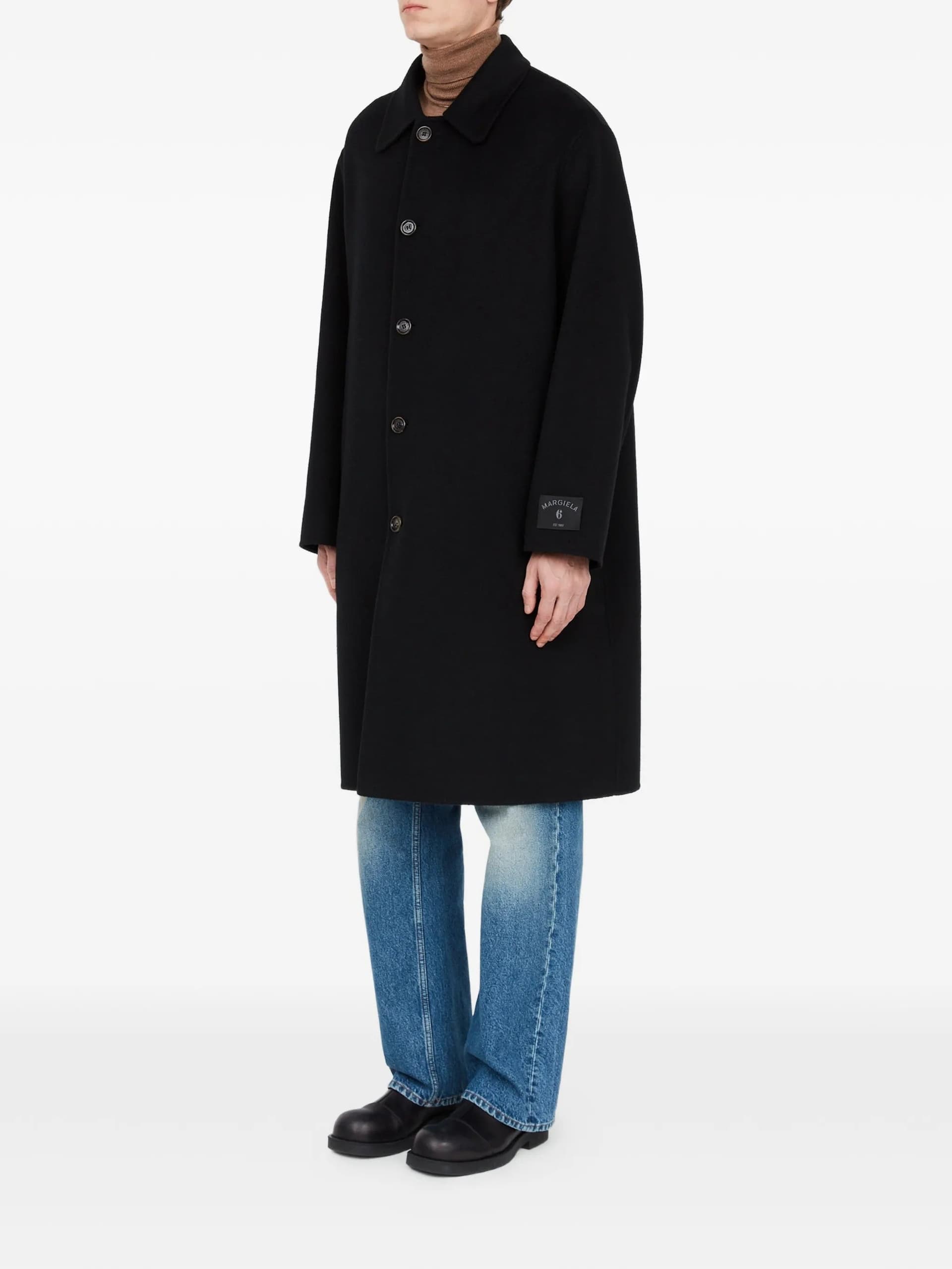 MM6 Maison Margiela Mm6 Maison Margiela - Cappotto Nero da Uomo - 5