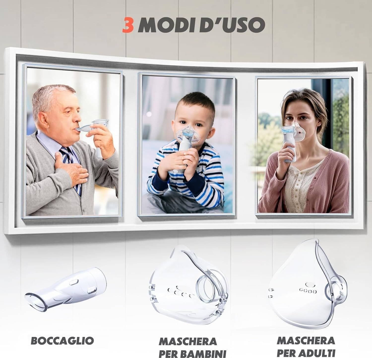 Aerosol Portatile AU YAT Ricaricabile USB-C Ultrasuoni Silenzioso Bambini Adulti - 5