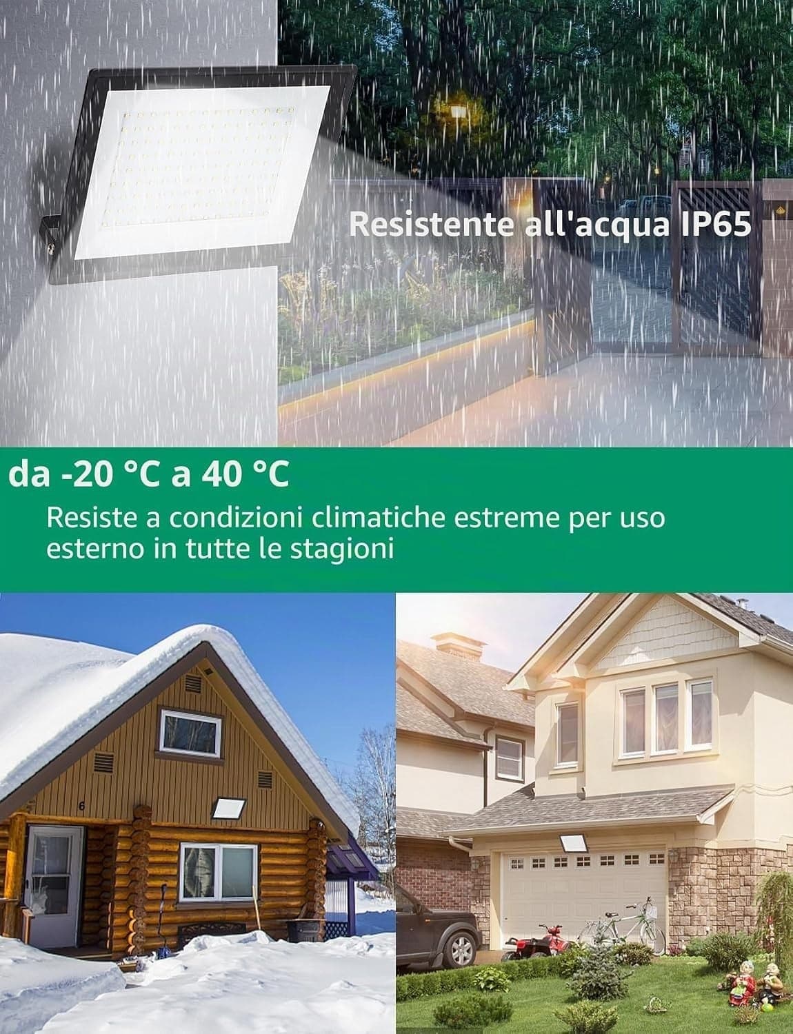 Aigostar Faretto LED Esterno 100W 8700LM IP65 6500K Bianco Freddo - 6