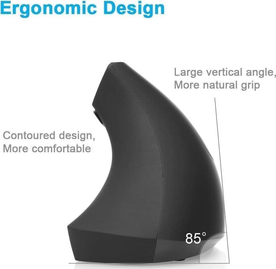 Mouse Verticale Ergonomico Cablato USB 3200 DPI 5 Tasti PC Mac Laptop - 3