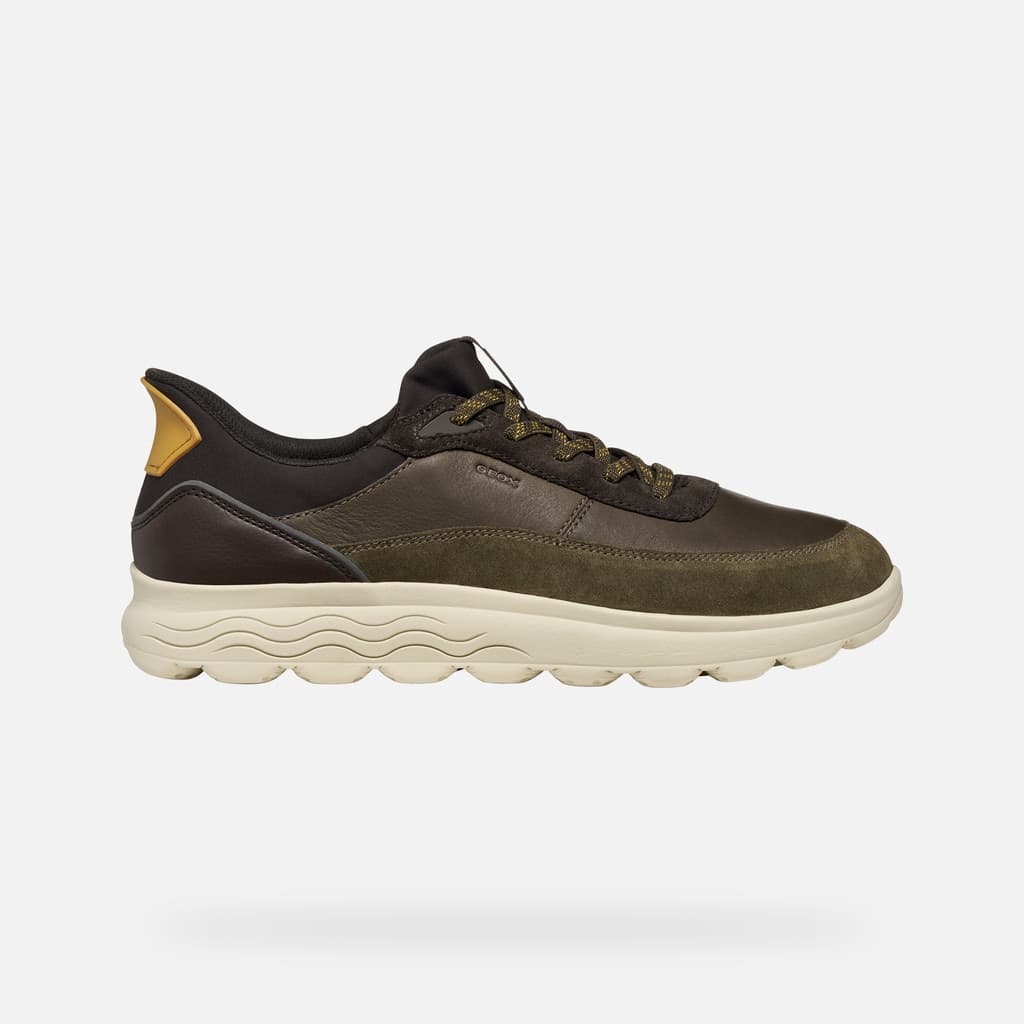 Geox sneaker uomo military coffee Spherica PLU U56MPA 08522 C3208 - 2