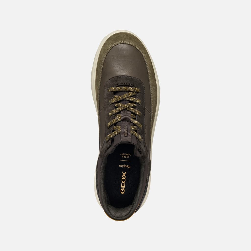 Geox sneaker uomo military coffee Spherica PLU U56MPA 08522 C3208 - 5