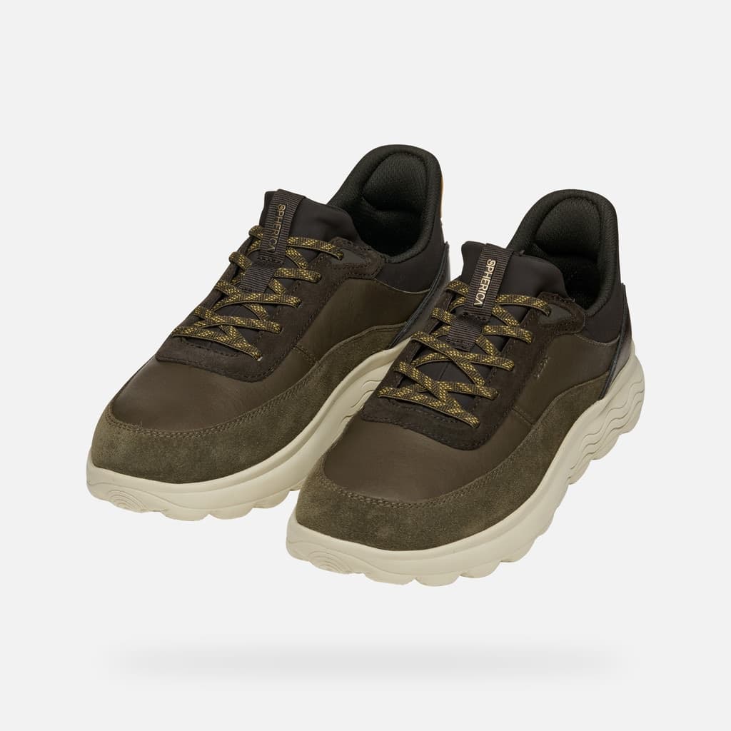 Geox sneaker uomo military coffee Spherica PLU U56MPA 08522 C3208 - 7