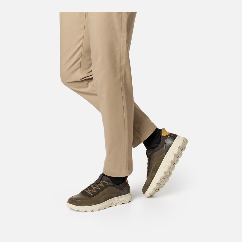 Geox sneaker uomo military coffee Spherica PLU U56MPA 08522 C3208 - 8